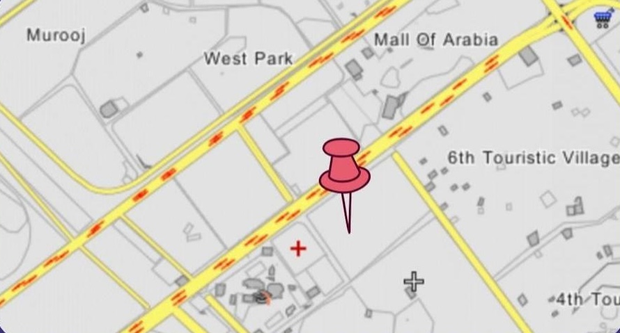 خريطة موقع مشروع بيرامديز في مدينة أكتوبر